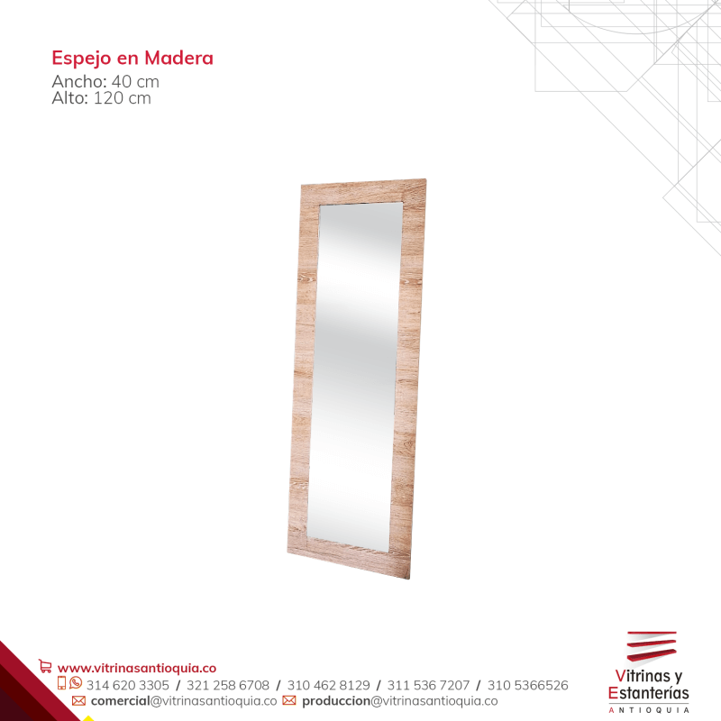 Espejo En Madera